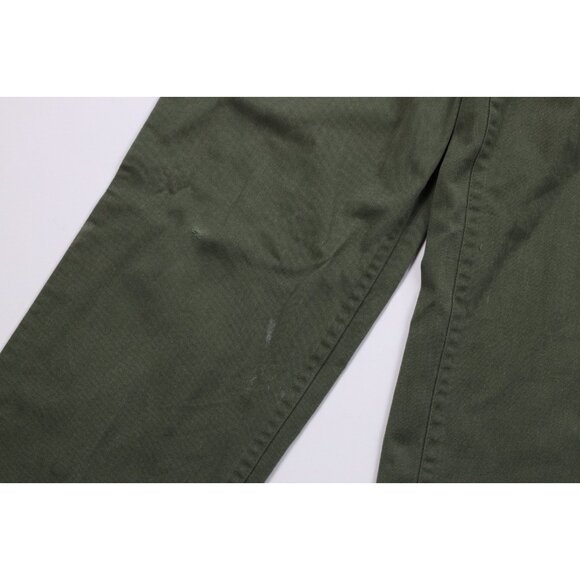 Vtg 60s Sweet Orr Mens 30x32 Distressed Union Made Military Utility Pants Green - Picture 6 of 16